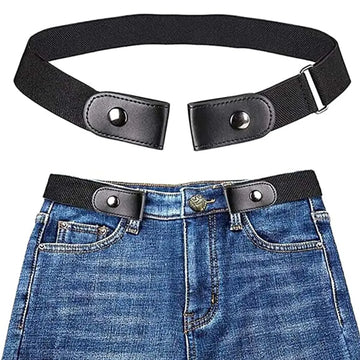Buckle-Free Belt For Jean Pants,Dresses,No Buckle Stretch Elastic Waist Belt For Women/Men,No Bulge,No Hassle Waist Belt