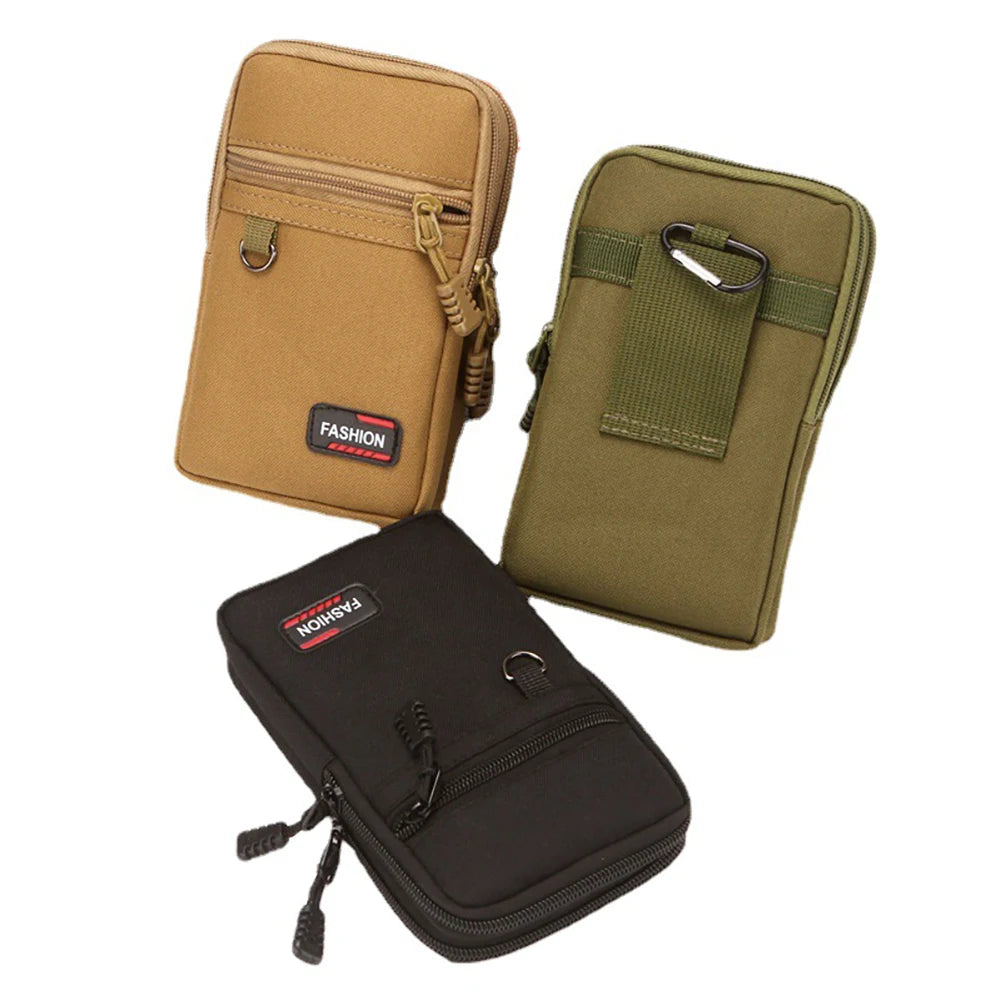 7 Inch Phone Pouch Belt Waist Bag Wear-resistant Lightweight for Outdoor Camping Hunting Portable Coin Phone Organizer Bag