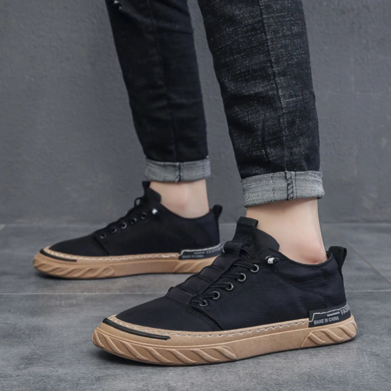 2024 Spring New Breathable Ice Silk Old Beijing Cloth Shoes Versatile Shoes Fashion Trend Men's Casual Canvas Board Shoes
