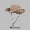 Japanese Retro Washed Cowboy Hats for Women Spring and Summer Outdoor Camping Sun Protection Sweet Pink Love Bucket Caps - OneLoveCanada