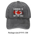 Canada Is Not for Sale Hat Retro Letter Embroidery Breathable Baseball Cap Outdoor Sports Trucker Hat for Hiking Fishing Sun Hat - OneLoveCanada