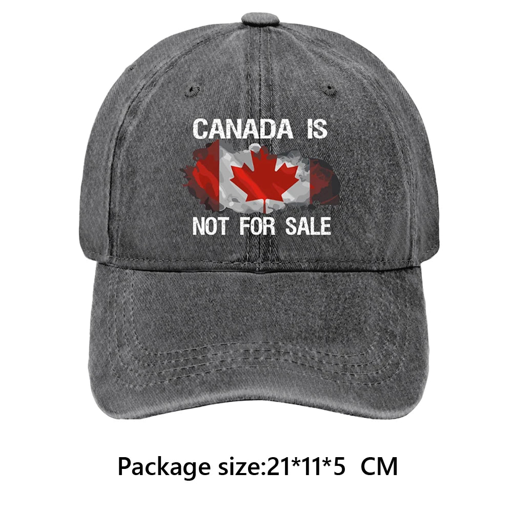 Canada Is Not for Sale Hat Retro Letter Embroidery Breathable Baseball Cap Outdoor Sports Trucker Hat for Hiking Fishing Sun Hat - OneLoveCanada