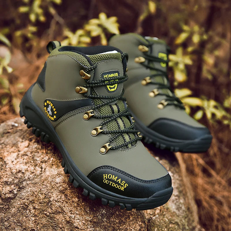 New Outdoor Shoes Men High Top Trekking Botas Leather Men Outside Boots For Men and Women Mountain Comfortable Hiking Boots