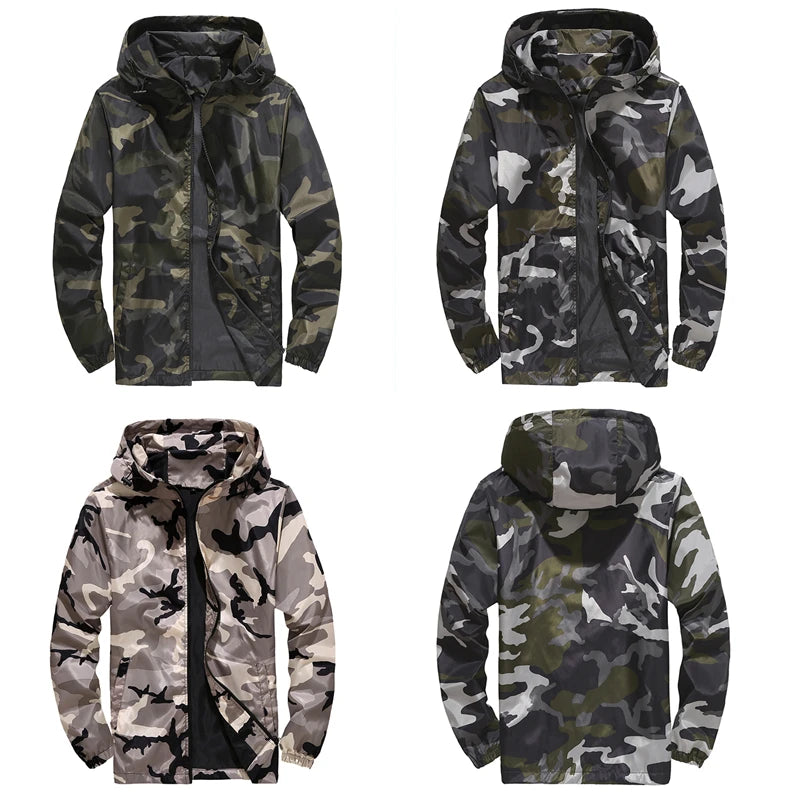 Camouflage Men Hooded Jacket Hip Hop Varsity Jacket Men High Street Windbreaker Coats Spring Autumn Thin Fashion Cargo Jackets
