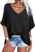Women's Casual Tops SMS T-shirt 2025 Summer New Loose T Shirt Top For Women Topy Z Krótkim Rękawem Футболка Женская Хлопок - OneLoveCanada
