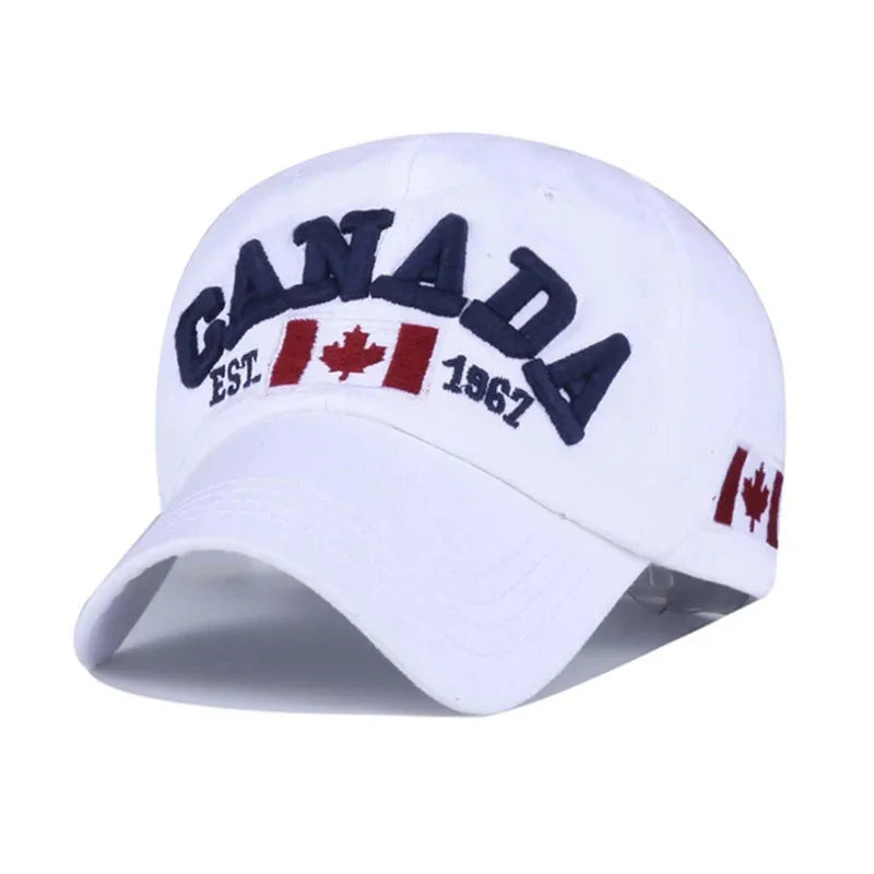 CANADA Embroidered Baseball Hat Maple Leaf 1967 Decorative Outdoor Sunscreen Duck Tongue Hat for Men and Women - OneLoveCanada