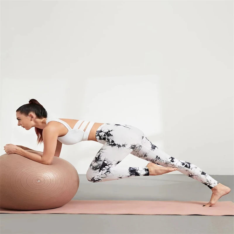 Sexy Women Gym Yoga Leggings High Waist Push Up Leggins Tie-dye Seamless Fitness Workout Leggins Sports Tights Running Pants - OneLoveCanada