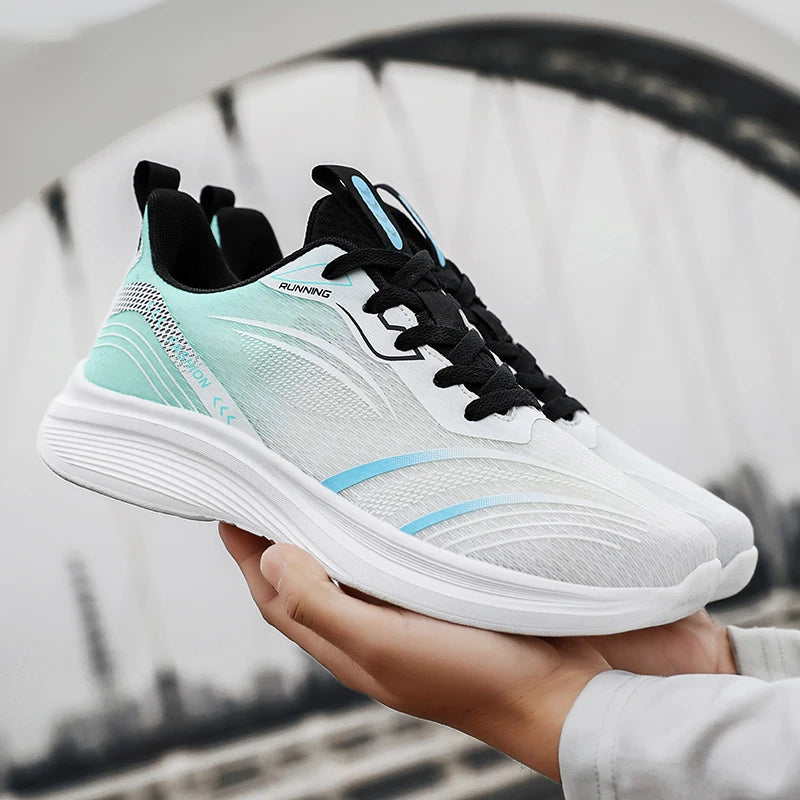 Men's Sneakers Comfortable Breathable Lightweight Soft Non-slip Flat Mesh Shoes Outdoor Casual Sports Shoes Big Size 39-50