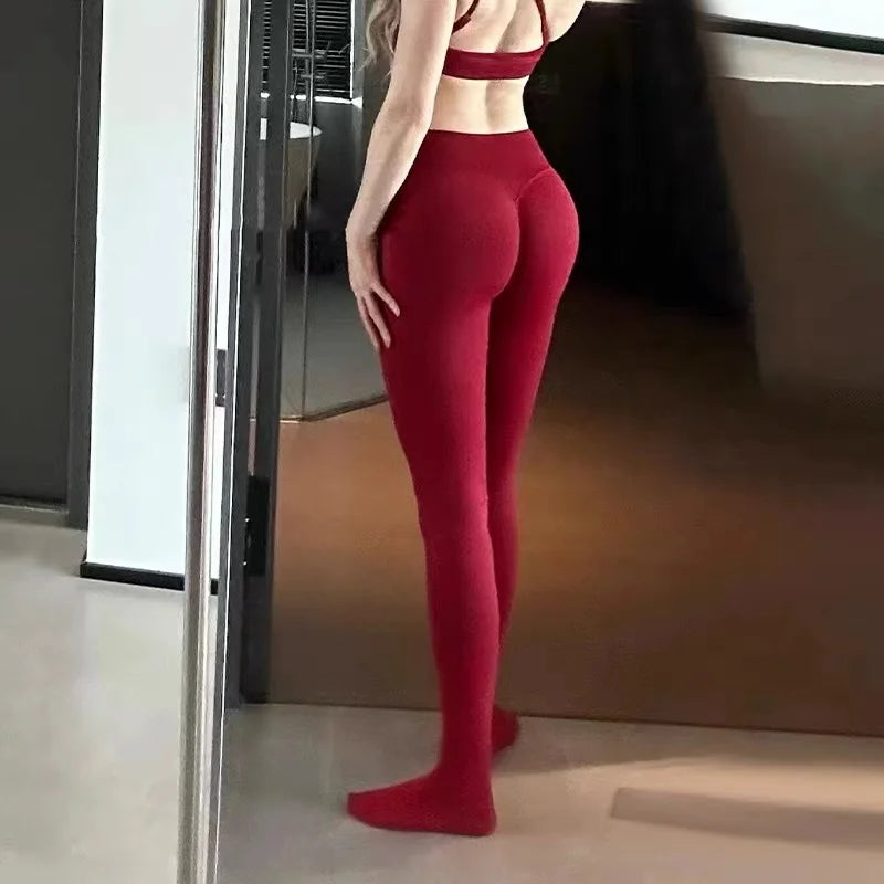 Seamless Sport Yoga  High Waist Pants Leggings Sport See Through Yoga Gym Running Quick Dry Pants Scrunch Butt Pants - OneLoveCanada