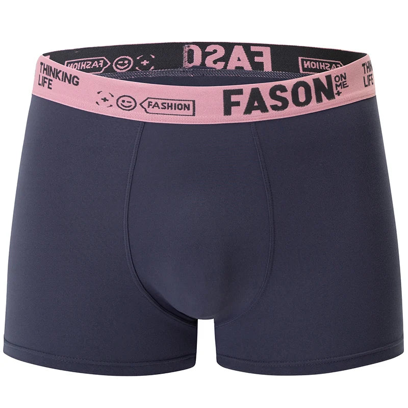 4/10 Pack Men's And Teenagers' Simple And Fashionable Boyshort Casual Joker Elastic Waist Shorts Multi-size Mixed Color Underwea