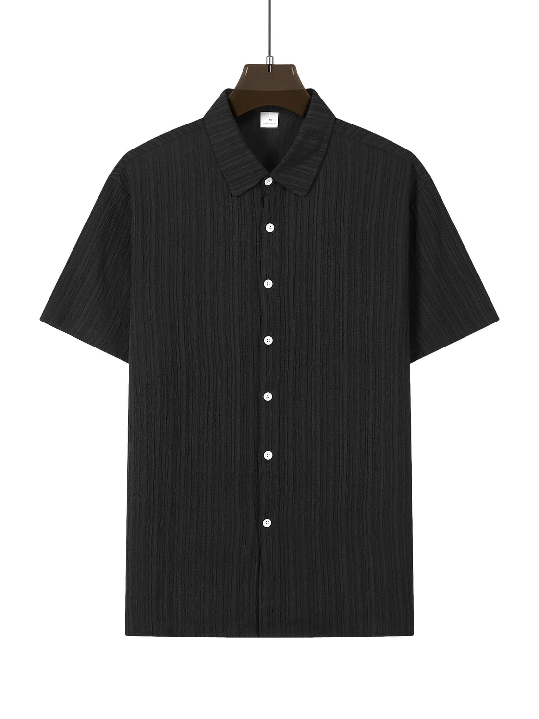 Mens Casual Stripe Two Piece Sets Solid Color Lapel Short Sleeve Tops And Long Pants Suits Spring Summer Sports Streetwear Cloth