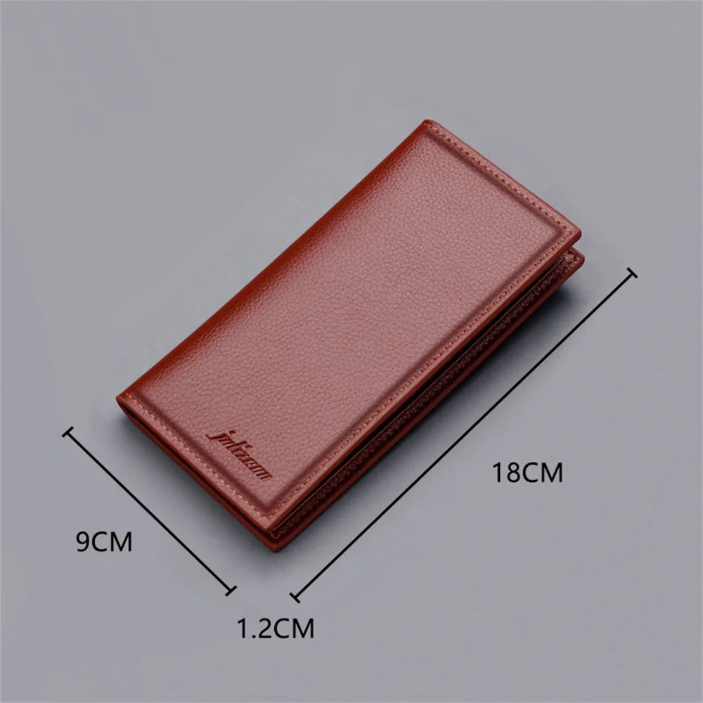 Simple Long Wallet Multi-layer Card Case Driving License Cover Soft PU Leather Lychee Grain Credit Card ID Holder Ultra-thin