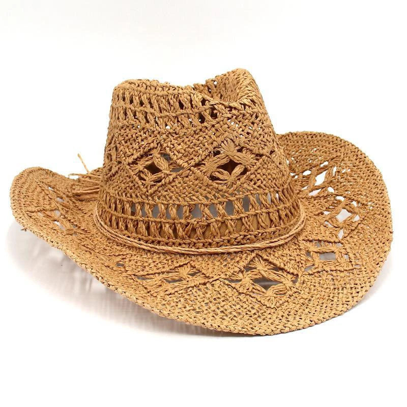 Cowboy Hat Woman Western Cowgirl Caps Women Cow Girl  Things Chapeau Femme Hats Accessories Vacation Compilation Straw Hat - OneLoveCanada