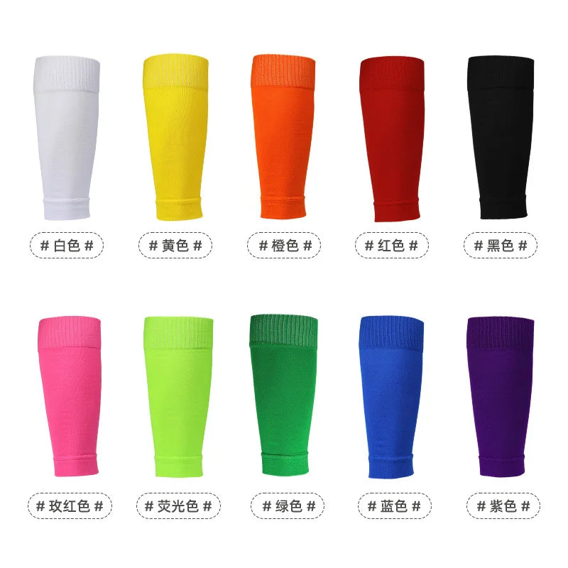1 Pair Adults Men Kids Leg Warmers Rugby Football Sports Socks Plus Size Soccer Shin Guard Calf Sleeves Elastic Leg Cover