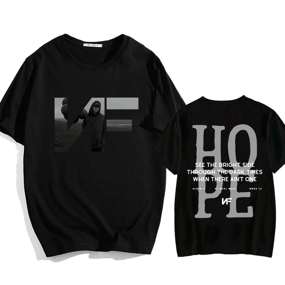 Rapper Graphic Printing Tee-shirt NF Hope Tour Print T-shirts Hip Hop Streetwear Short Sleeve Summer Cotton Tshirts Unisex Men