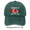 Canada Is Not for Sale Hat Retro Letter Embroidery Breathable Baseball Cap Outdoor Sports Trucker Hat for Hiking Fishing Sun Hat - OneLoveCanada