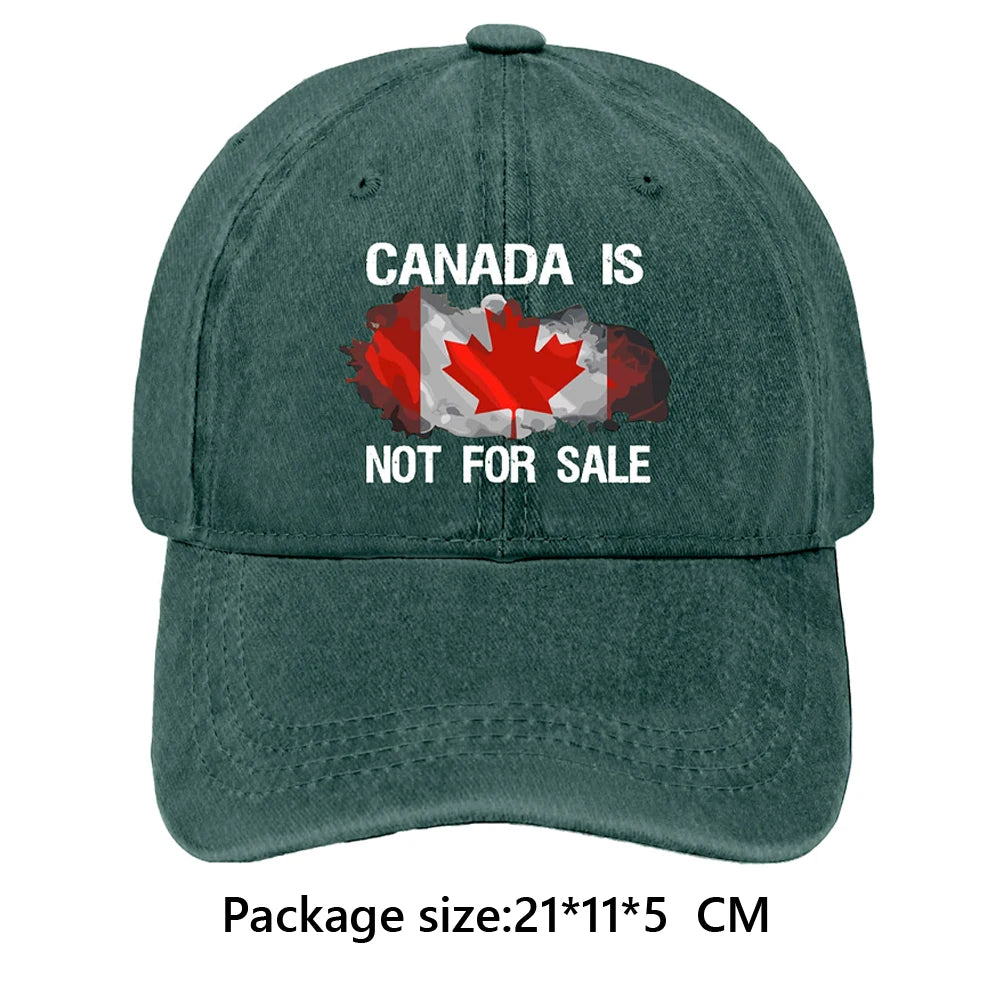 Canada Is Not for Sale Hat Retro Letter Embroidery Breathable Baseball Cap Outdoor Sports Trucker Hat for Hiking Fishing Sun Hat - OneLoveCanada