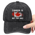 Canada Is Not for Sale Hat Retro Letter Embroidery Breathable Baseball Cap Outdoor Sports Trucker Hat for Hiking Fishing Sun Hat - OneLoveCanada