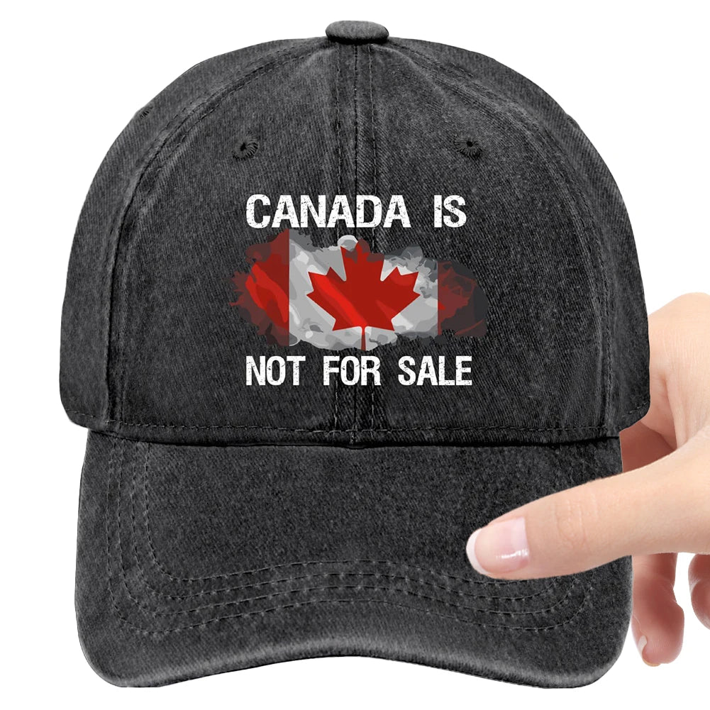 Canada Is Not for Sale Hat Retro Letter Embroidery Breathable Baseball Cap Outdoor Sports Trucker Hat for Hiking Fishing Sun Hat - OneLoveCanada