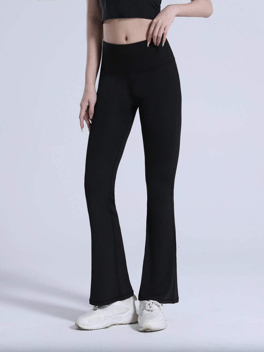 New Wide Leg Yoga Pants Women's High Waist Lift Hip Flare Sports Leggings Naked Casual Running Loose Bell-bottomed Pants