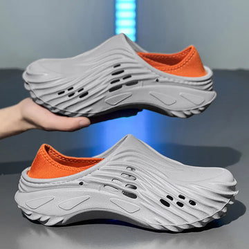 Summer Men Sandals Light EVA Men's Casual Shoes Hole Shoes Clogs Lovers Home Garden Outdoor Male Beach Flat Slippers Big Size