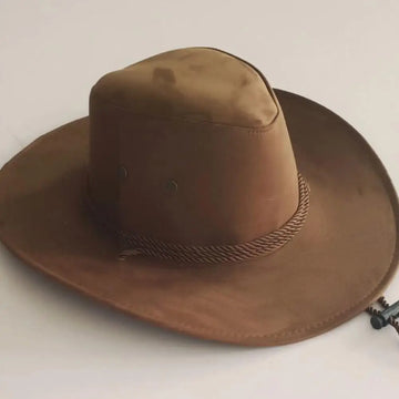 Retro Western Cowboy Hat Mens Wide Brimmed Velvet Western Rope Rider Cowboy Hat Cowgirl Hat For Unisex Adult Costume Party Q2F1