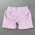 TEYEO Fashion Summer Women's Yoga Shorts Sports Running Breathable Comfortable High Waist Seamless Quick Drying Yoga Shorts - OneLoveCanada