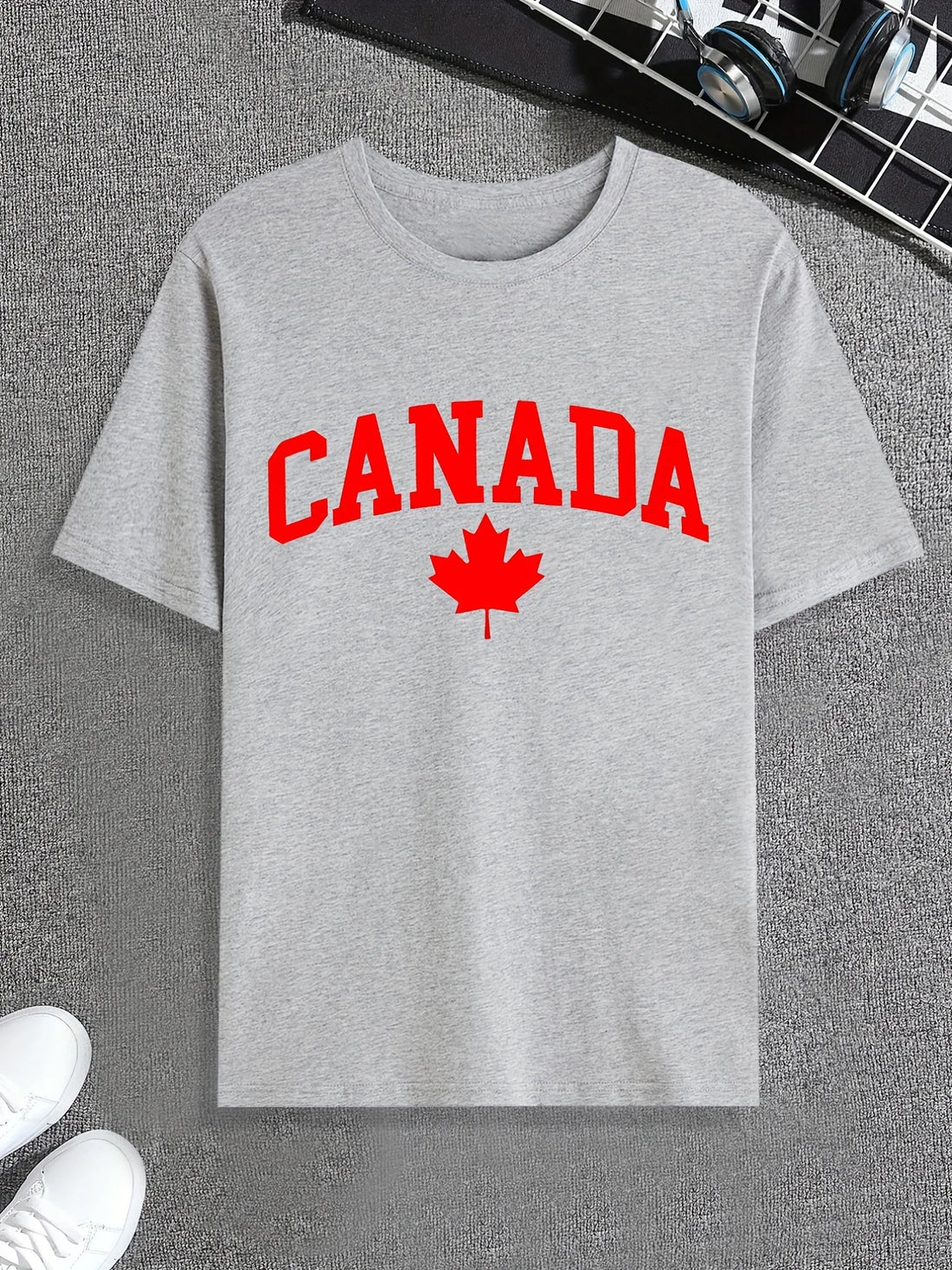 Women's Casual Trendy Creative "CANADA" Graphic Print Comfortable Crew Neck Short Sleeve T-shirts, Summer Stylish Tees