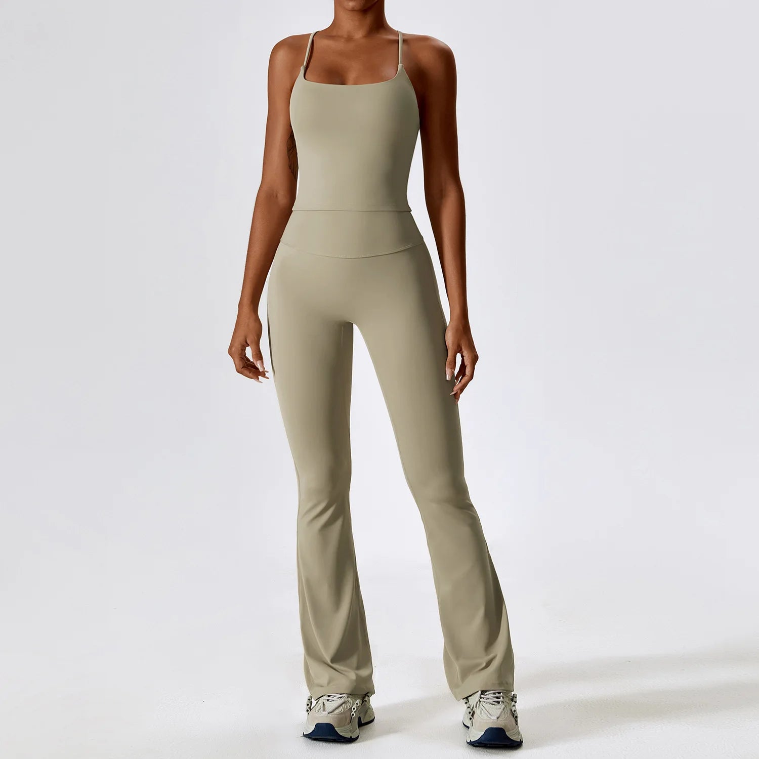 Yoga Set 2PCS Seamless Women Sportswear Workout Clothes Athletic Wear Gym Legging Fitness Bra Crop Top Long Sleeve Sports Suits - OneLoveCanada