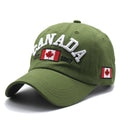 Pure Cotton Men Women Canada Embroidered Maple Leaf Flag Cap Hat One Size Adjustable Strap - OneLoveCanada