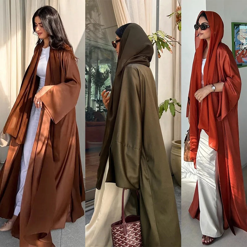 Dubai Kimono Open Abayas for Women Eid Ramadan Muslim Dress Turkey Kaftan Kebaya Caftan Marocain Abaya Dubai Islam Jalabiya Arab