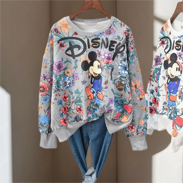 Women fashion cartoon print Hoodies Cartoon Korean Style Autumn Spring Sweatshirts Long Sleeve Clothes Harajuku Hoodies Casuals