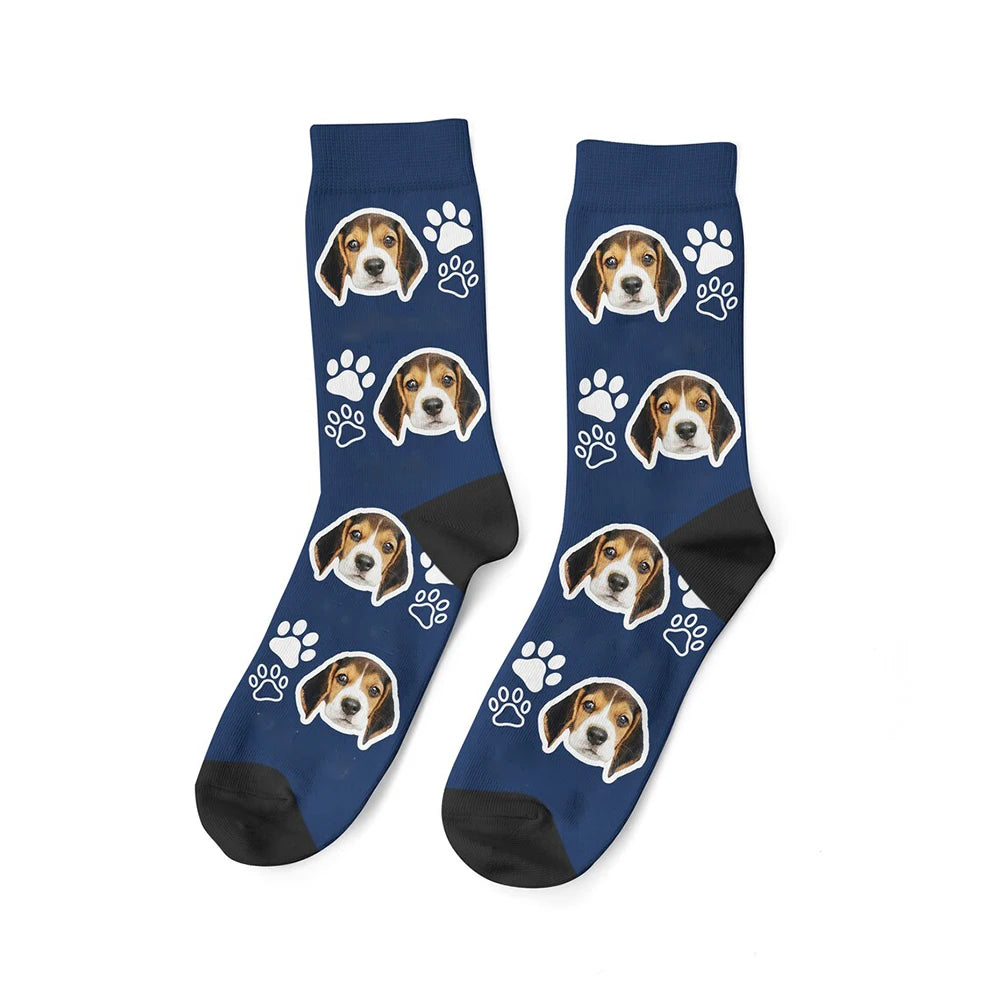 Fun customizing your pet photo socks personalized socks logo fashion fun cotton DIY design birthday Valentine's Day novelty sock