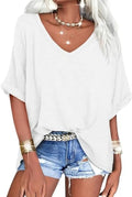 Women's Casual Tops SMS T-shirt 2025 Summer New Loose T Shirt Top For Women Topy Z Krótkim Rękawem Футболка Женская Хлопок - OneLoveCanada