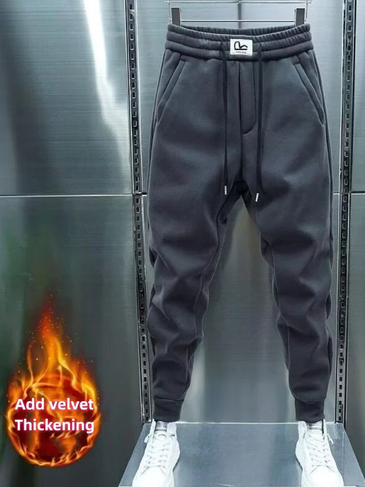 Mens Pants Autumn Winter Add Velvet Thickening Streetwear Men Clothing Trousers for Men Wide Pants Man Big Size Youngla Gym Man