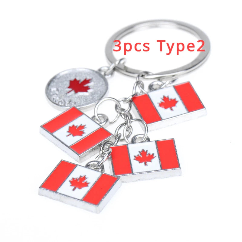 1/3/12PCS Canadian National Flag Keychains, Canada Souvenirs, Decorative Hanging Key Chain Flag Key Ring For Friends Family - OneLoveCanada