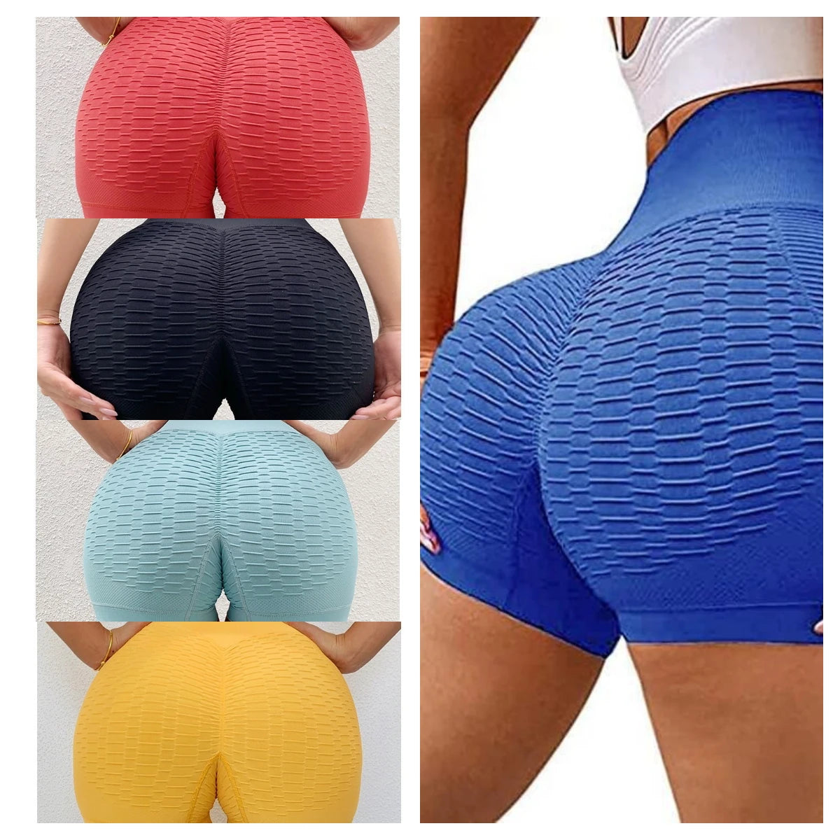 Sports Yoga Shorts High Waist Lift Hip Shorts Lycra Fitness Pants Women Outdoor Running Shorts