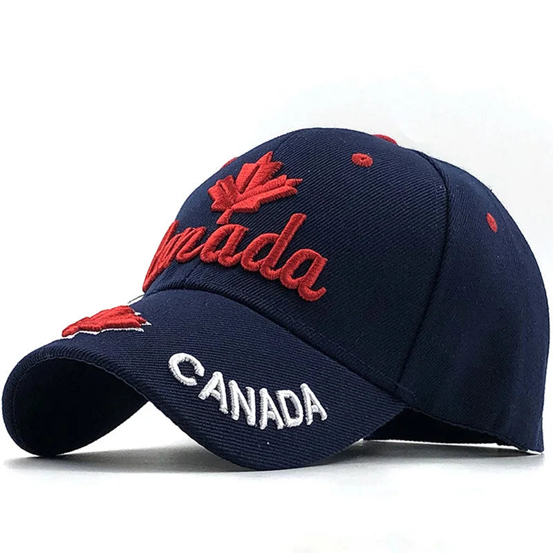 Canada Flag Baseball Cap Men Women Embroidered Outdoor Sports Sun Fashion Snapback 3D Maple Leaf Hip Hop Dad Hats Gorras H054 - OneLoveCanada