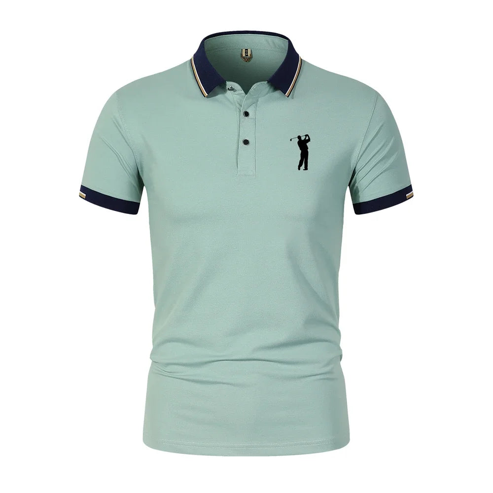 2025 Men's polo shirts, casual short-sleeved shirts, foldable men's shirts, street fashion, business men's polo shirts