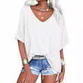Women's Casual Tops SMS T-shirt 2025 Summer New Loose T Shirt Top For Women Topy Z Krótkim Rękawem Футболка Женская Хлопок - OneLoveCanada