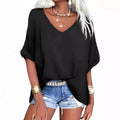 Women's Casual Tops SMS T-shirt 2025 Summer New Loose T Shirt Top For Women Topy Z Krótkim Rękawem Футболка Женская Хлопок - OneLoveCanada