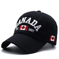 Pure Cotton Men Women Canada Embroidered Maple Leaf Flag Cap Hat One Size Adjustable Strap - OneLoveCanada