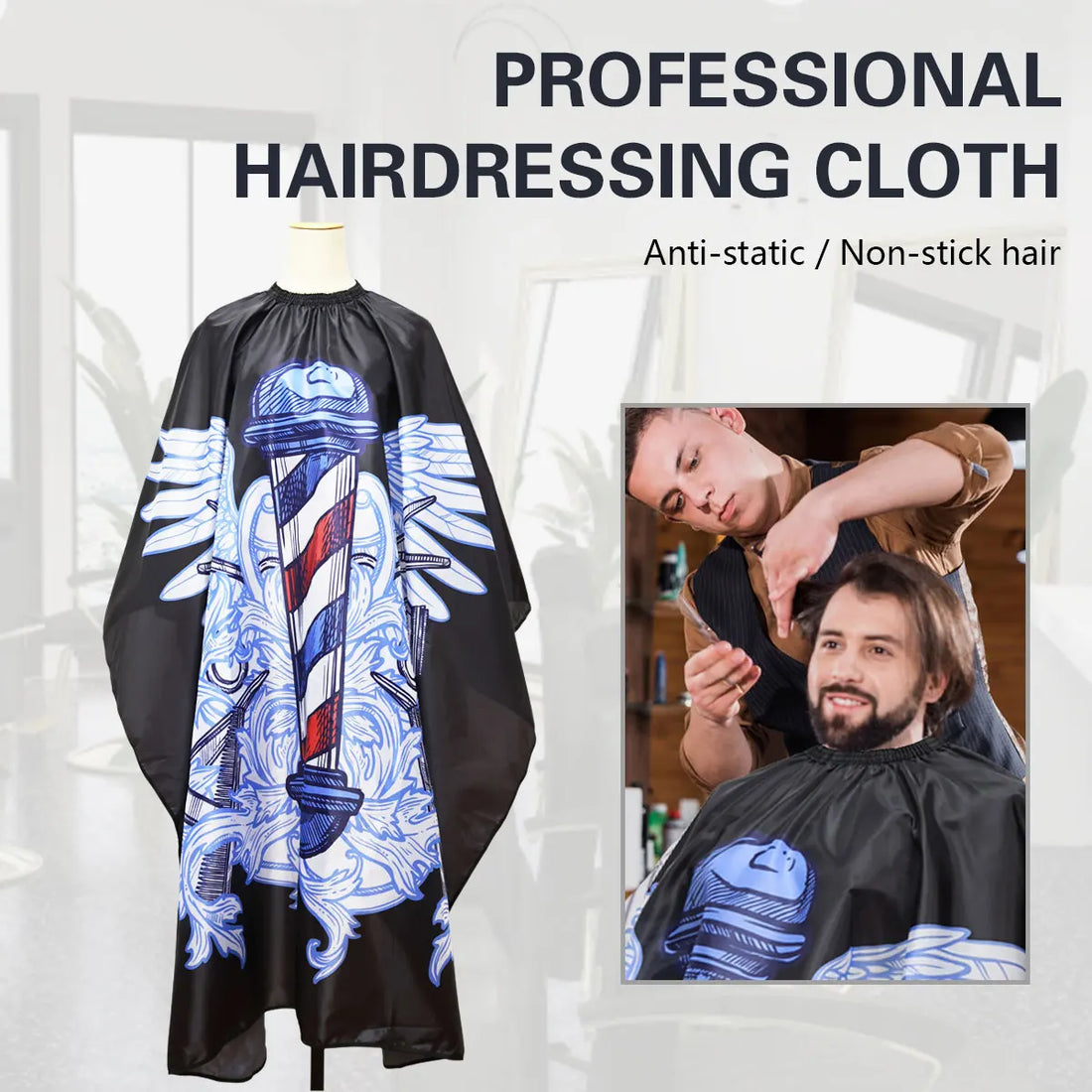 Professional Cutting Cloth Salon Hairdressing Haircut Apron Shawl Waterproof Barber Cape Barbershop Hairdresser Styling Supplies