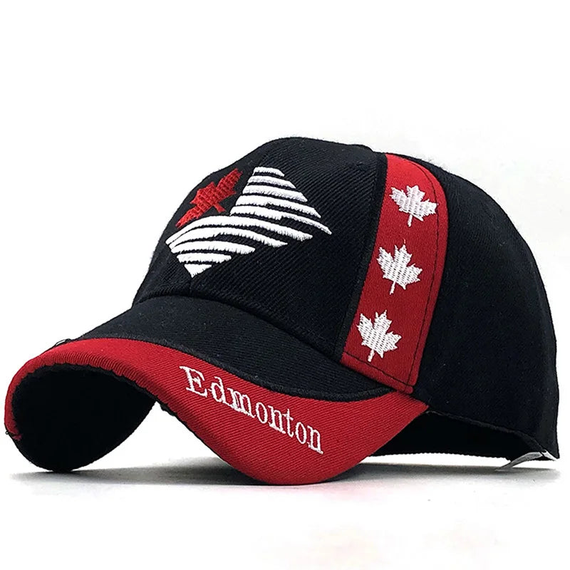 Canada Flag Baseball Cap Men Women Embroidered Outdoor Sports Sun Fashion Snapback 3D Maple Leaf Hip Hop Dad Hats Gorras H054 - OneLoveCanada