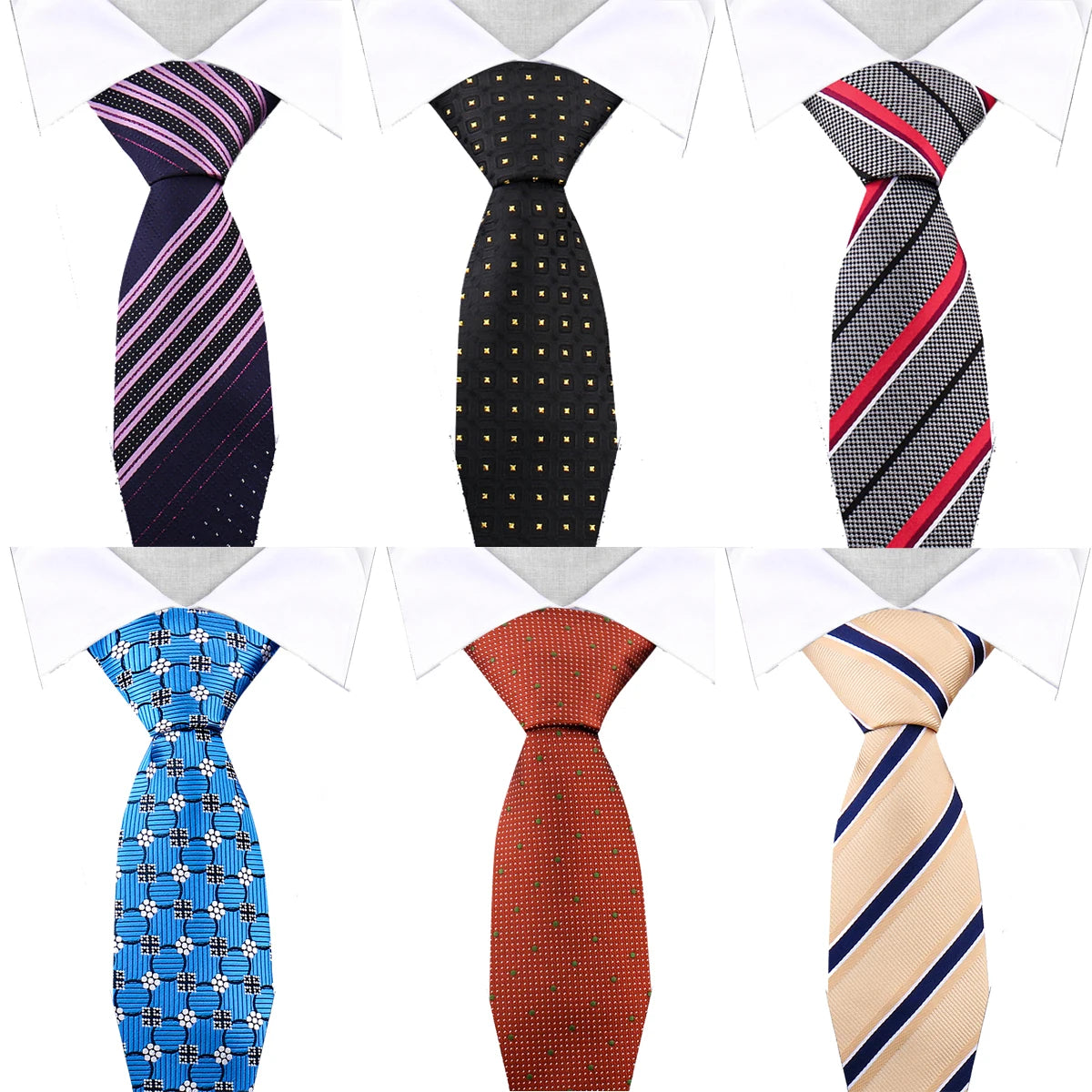 Hot Sale New Style Tie Golden Stripe Suit Business Wedding Party Necktie For Mens Neckwear Paisley Wine Gravatas Accessories
