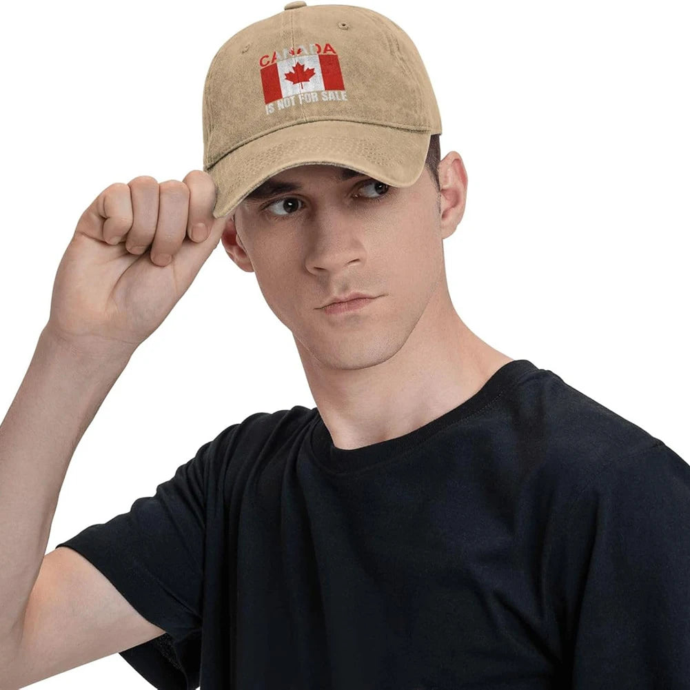 Canada Not For Sale Baseball Cap Adjustable Red Hat with Maple Leaf Embroidery for Outdoor Activities & Casual Wear Snapback Cap - OneLoveCanada
