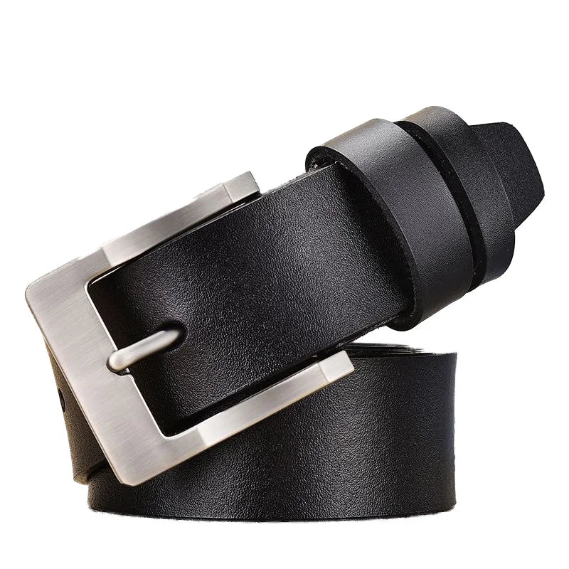 Hot selling synthetic leather men's waist belts Multiple pin buckle business fashion pants belts for man gift 3.8cm*120cm