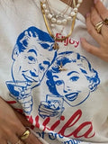 1001 Enjoy Tequila Retro Graphic Tees Women Cute Funny Alcohol Drinking T-Shirts Vintage Fashion T Shirts Tops Unisex Clothing - OneLoveCanada