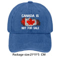 Canada Is Not for Sale Hat Retro Letter Embroidery Breathable Baseball Cap Outdoor Sports Trucker Hat for Hiking Fishing Sun Hat - OneLoveCanada