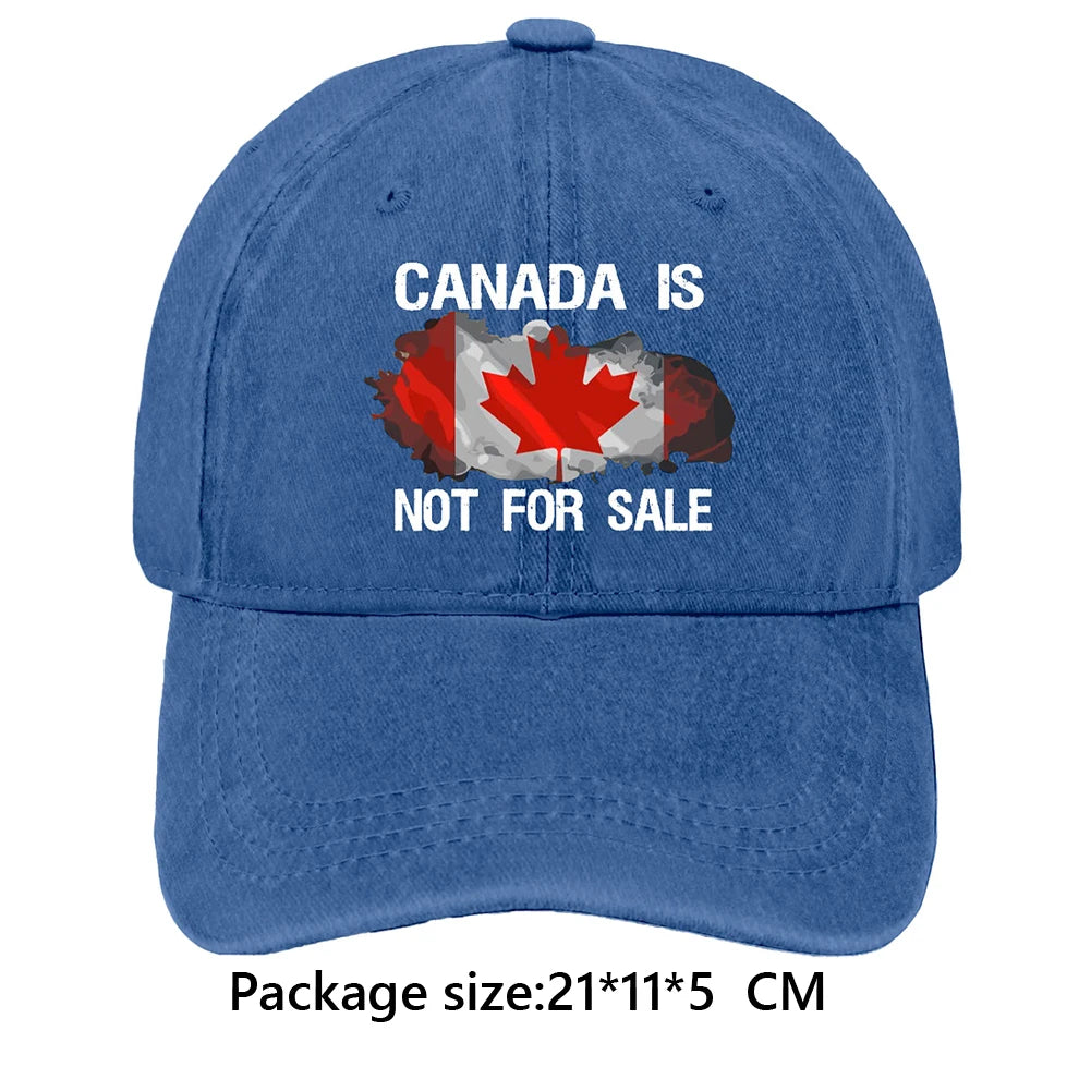 Canada Is Not for Sale Hat Retro Letter Embroidery Breathable Baseball Cap Outdoor Sports Trucker Hat for Hiking Fishing Sun Hat - OneLoveCanada